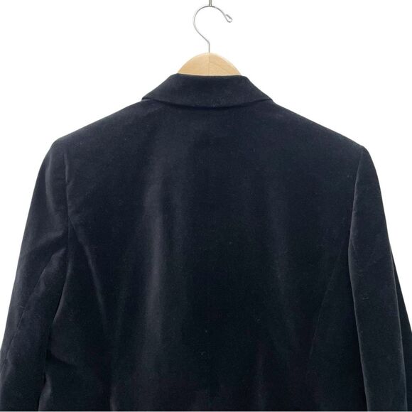 NWT Ann Taylor Black Velvet 2-Button Blazer Jacket Size 8 $179 Polka Dot Lining - Picture 6 of 16